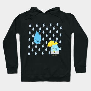 raindrops fall, raindrops, cute, lovely, adorable, charming, sweet raindrops Hoodie